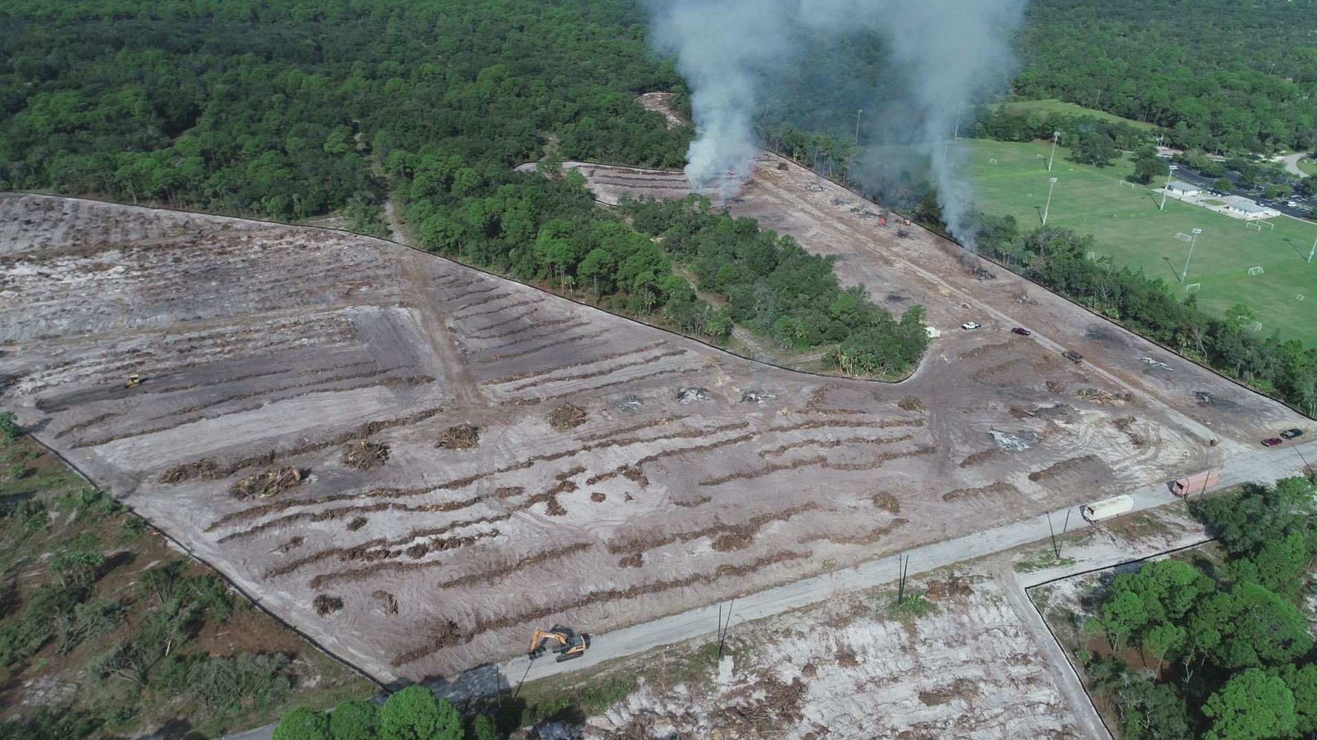 Drone view clearing in West Port
